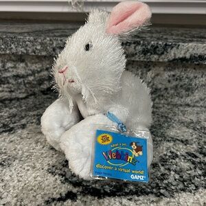 NWT Ganz Webkinz White Plush Bunny